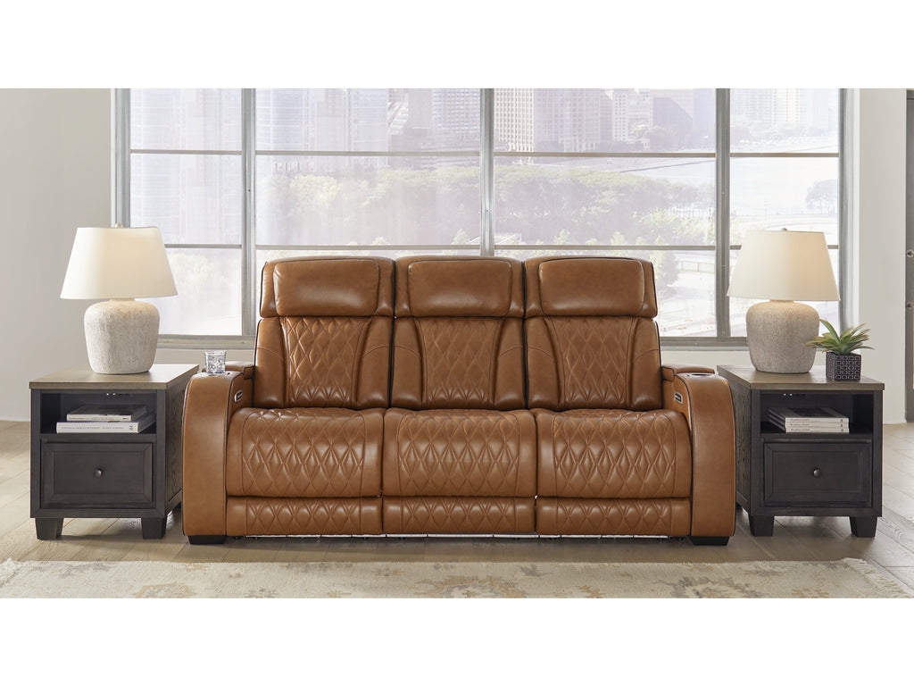 Boyington Dual Power Leather Reclining Sofa