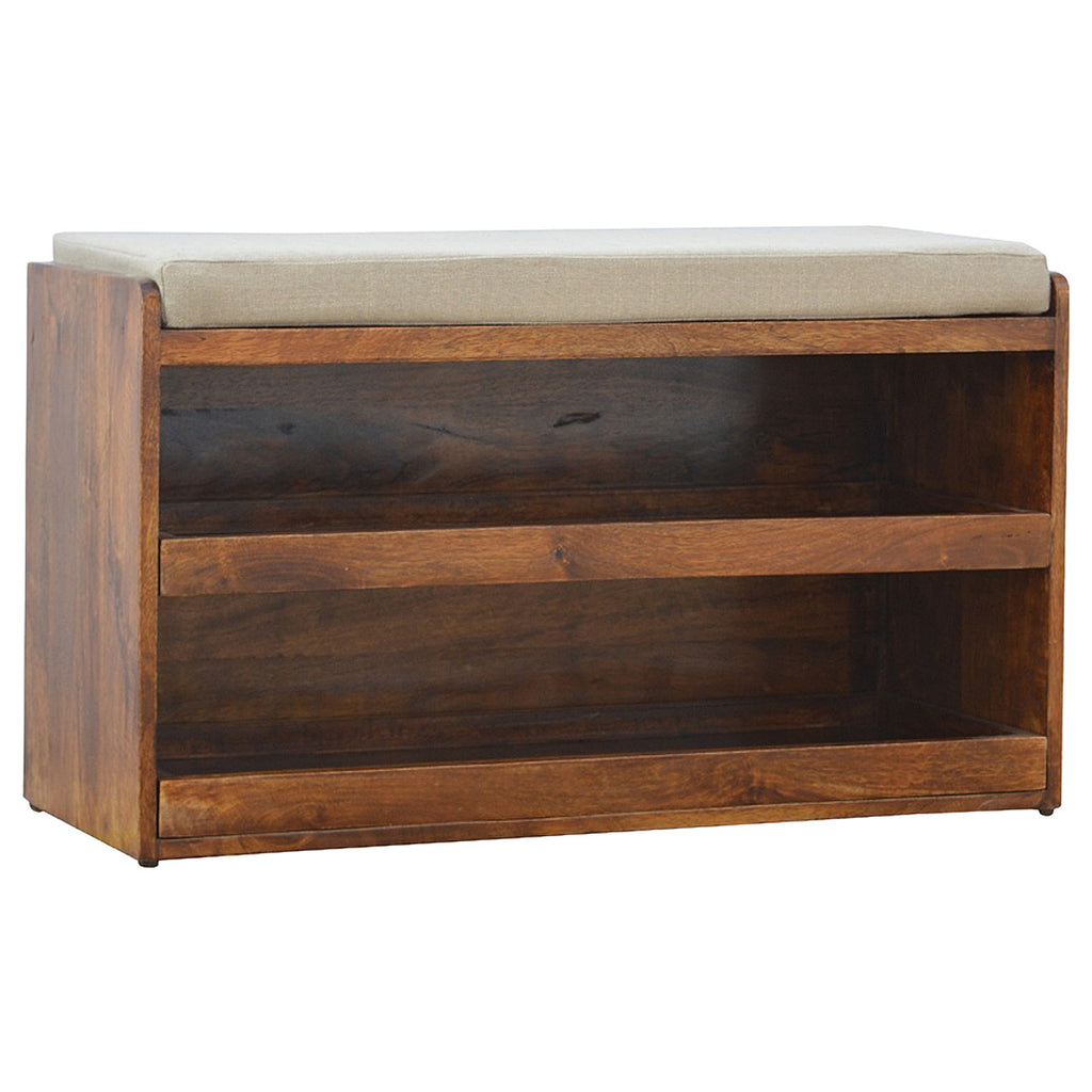 Mud Linen Shoe Bench