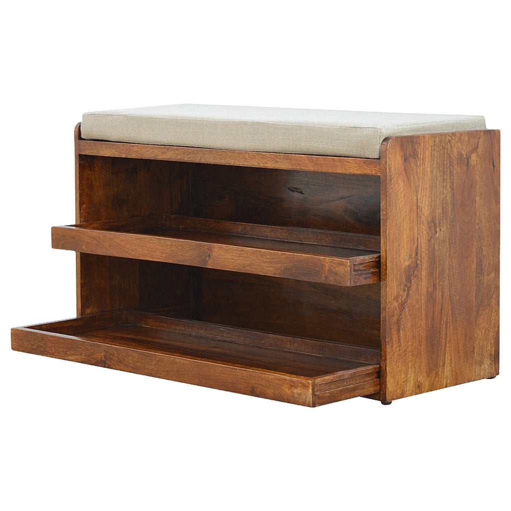 Mud Linen Shoe Bench