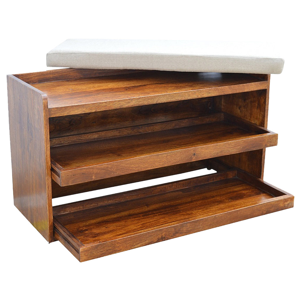 Mud Linen Shoe Bench
