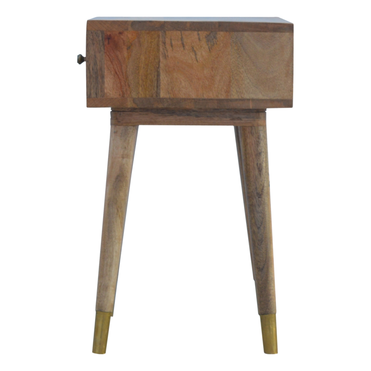 1 Drawer Gold Brass Nightstand