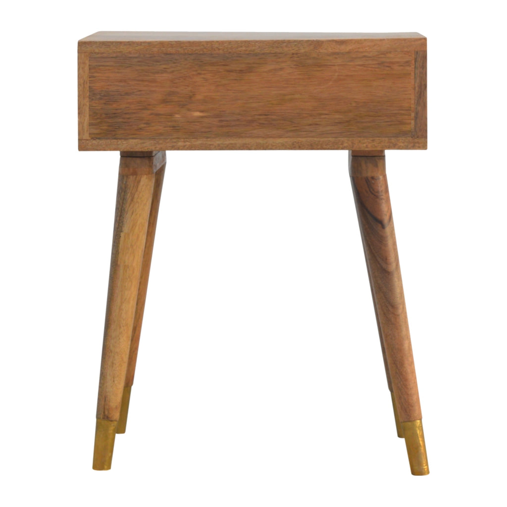 1 Drawer Gold Brass Nightstand