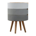 3 Drawer Grey Paint Nightstand