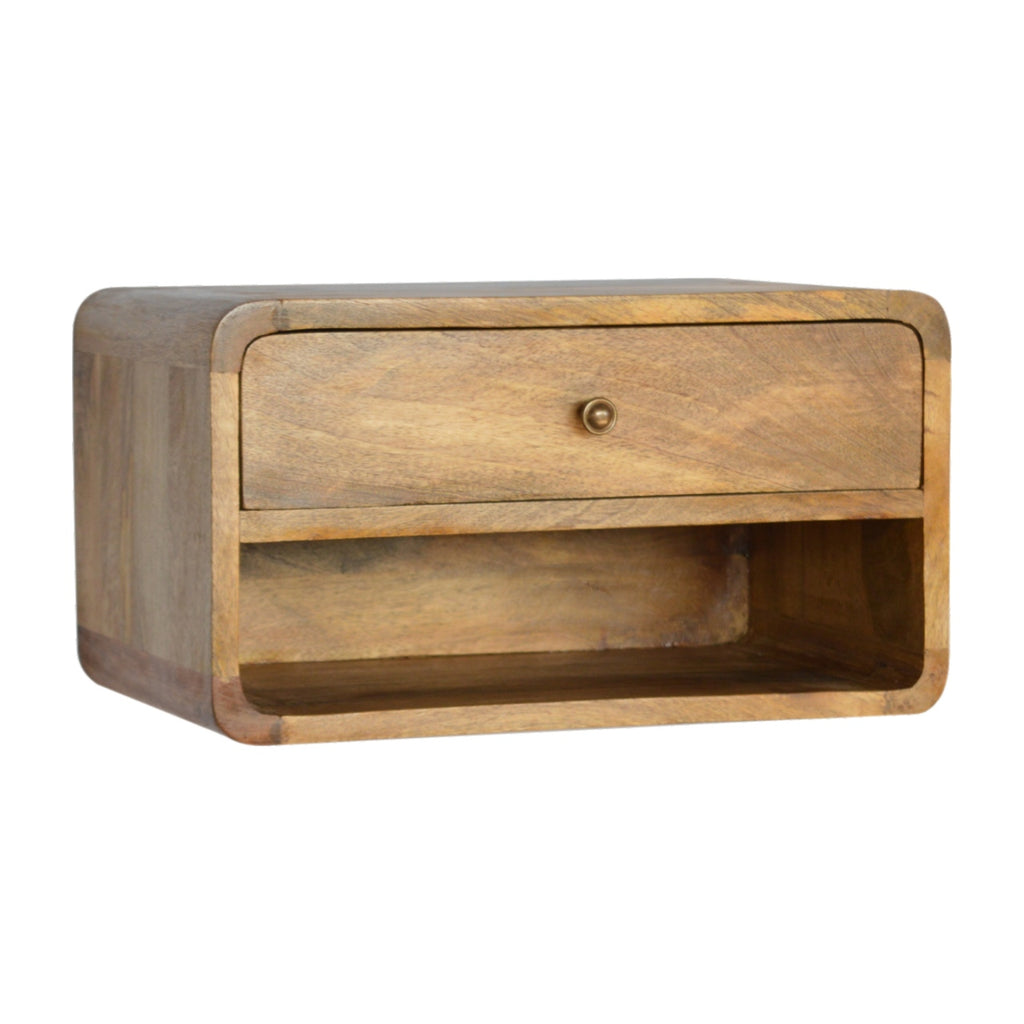 Floating Curve Open Slot nightstand