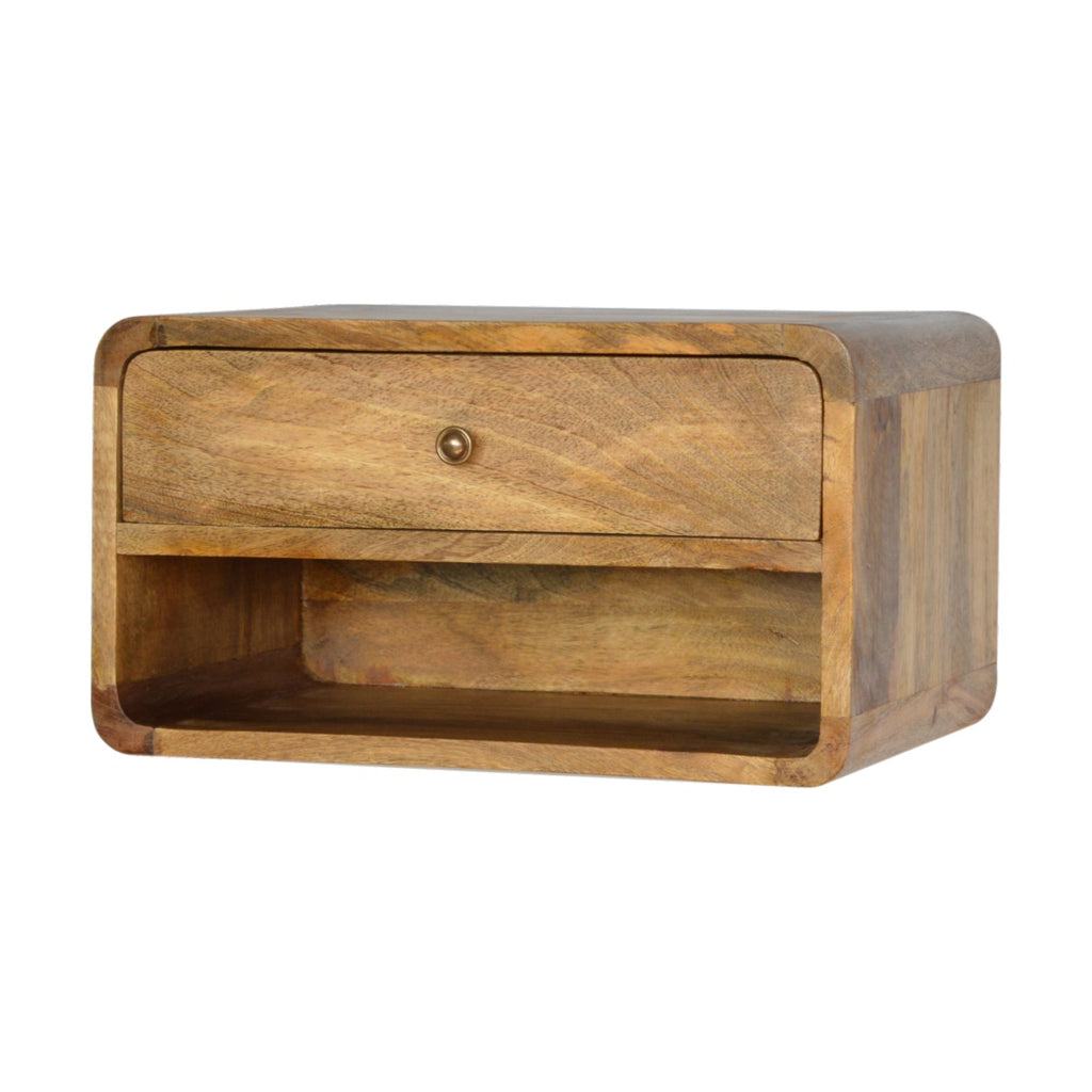 Floating Curve Open Slot nightstand