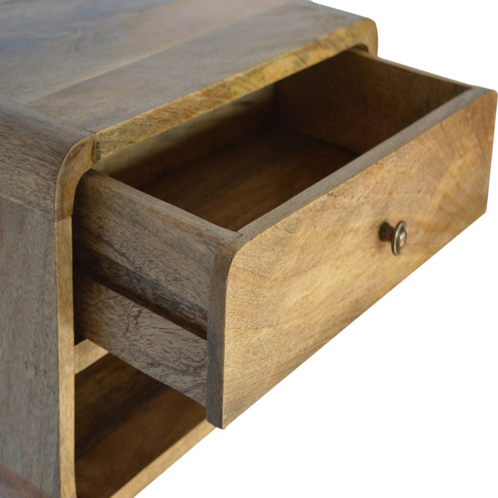 Floating Curve Open Slot nightstand