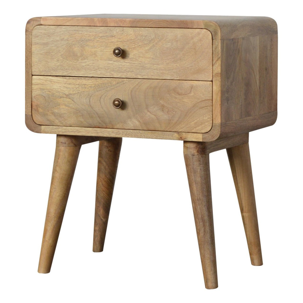 Curved Oak-ish nightstand