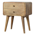 Curved Oak-ish nightstand