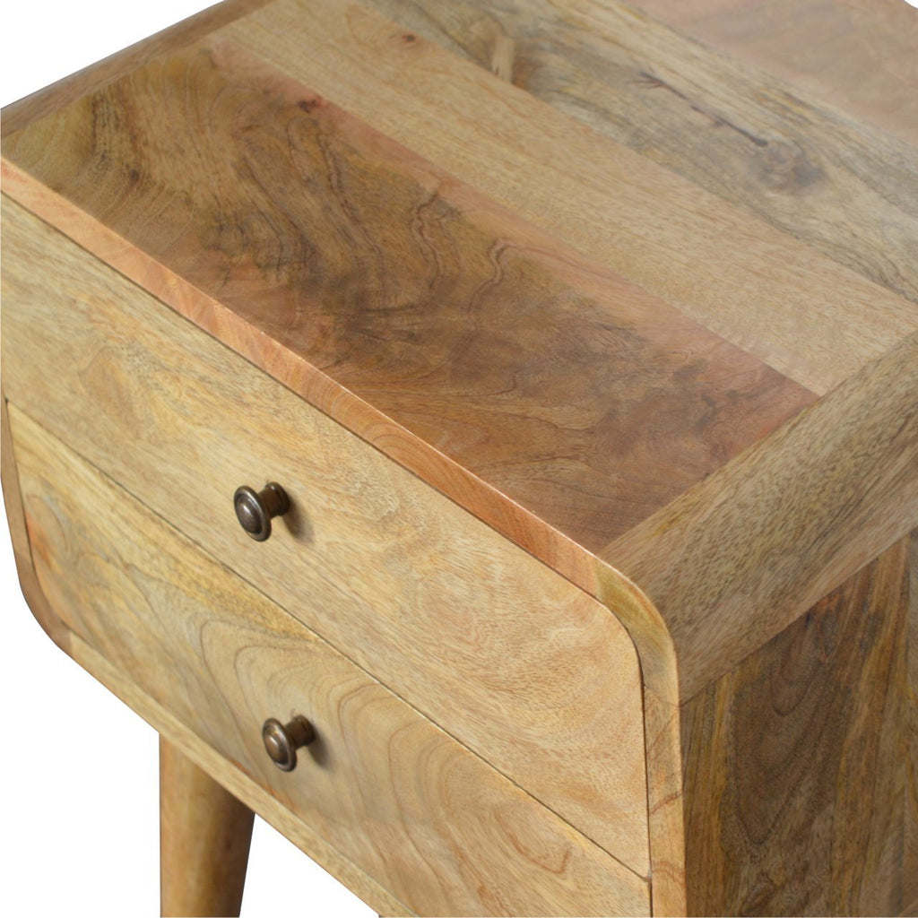 Curved Oak-ish nightstand