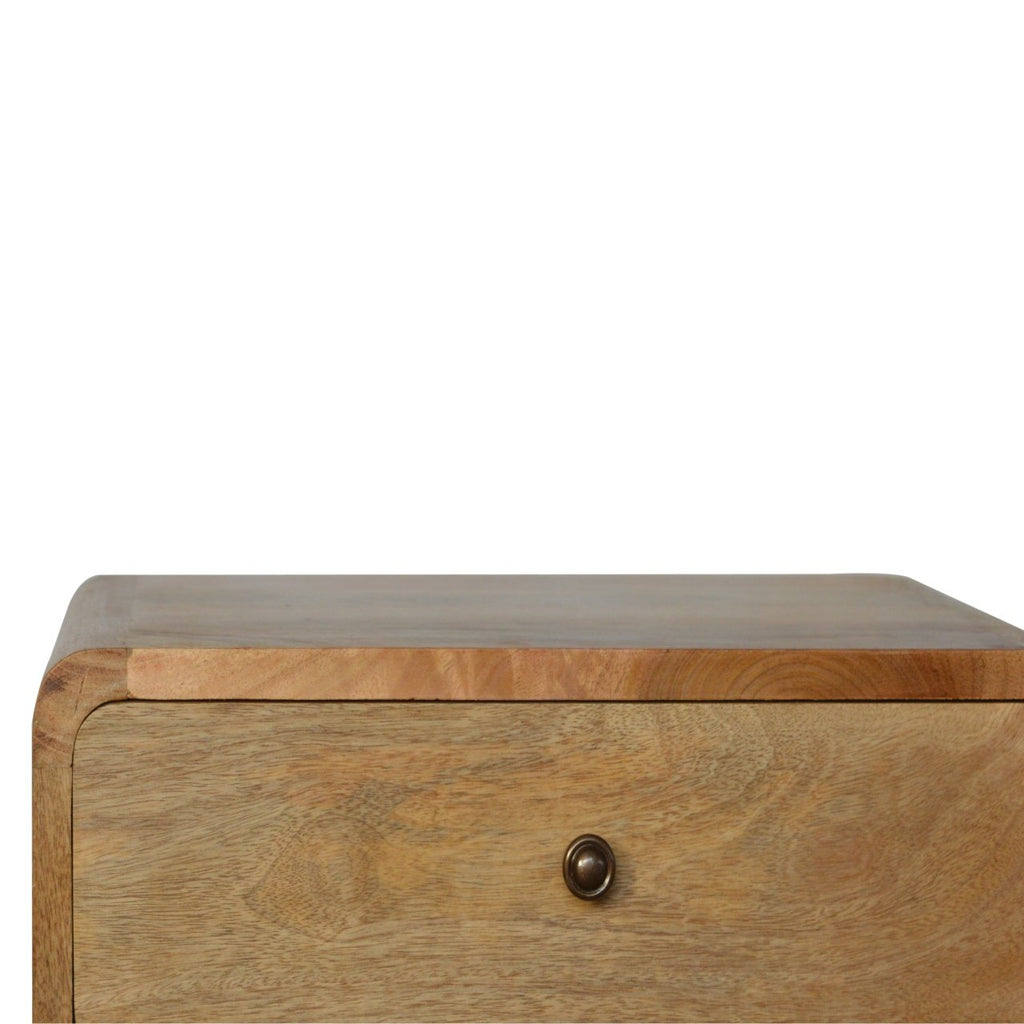 Curved Oak-ish nightstand