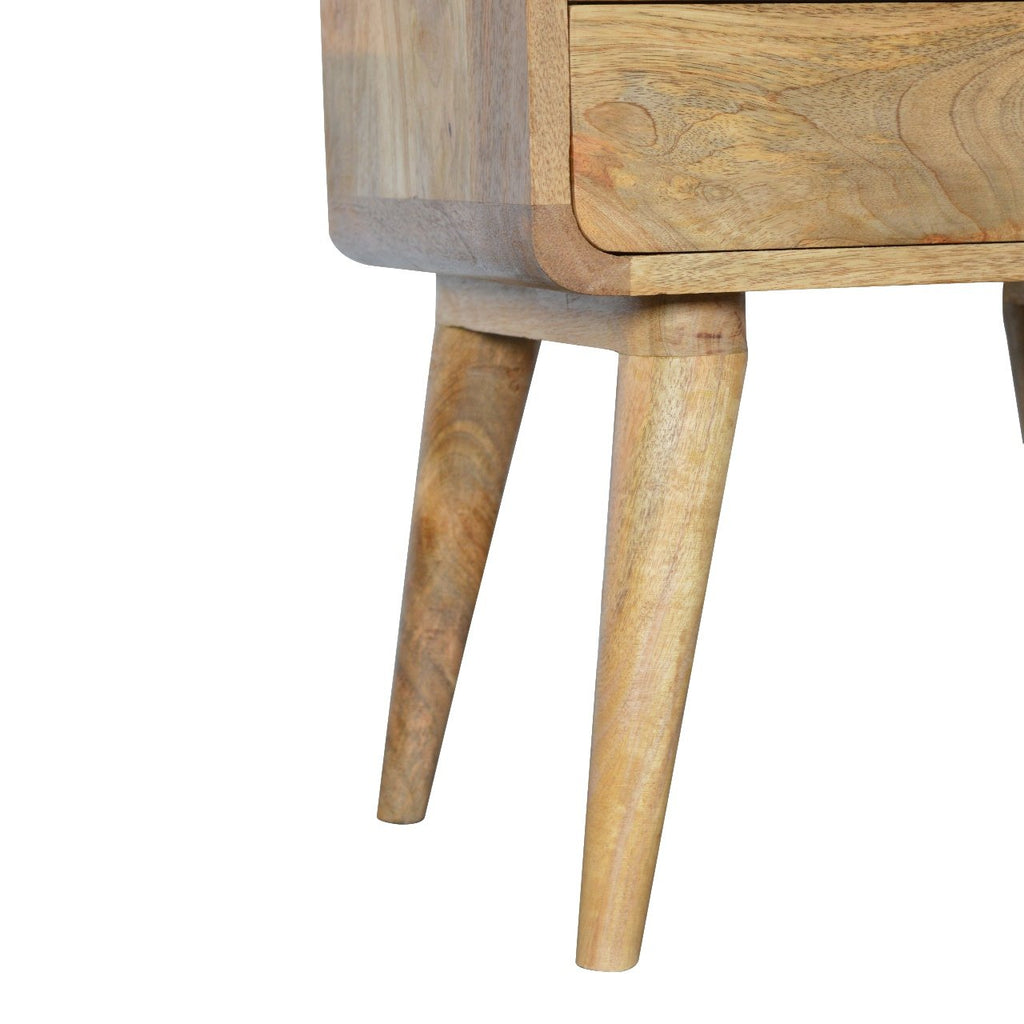 Curved Oak-ish nightstand