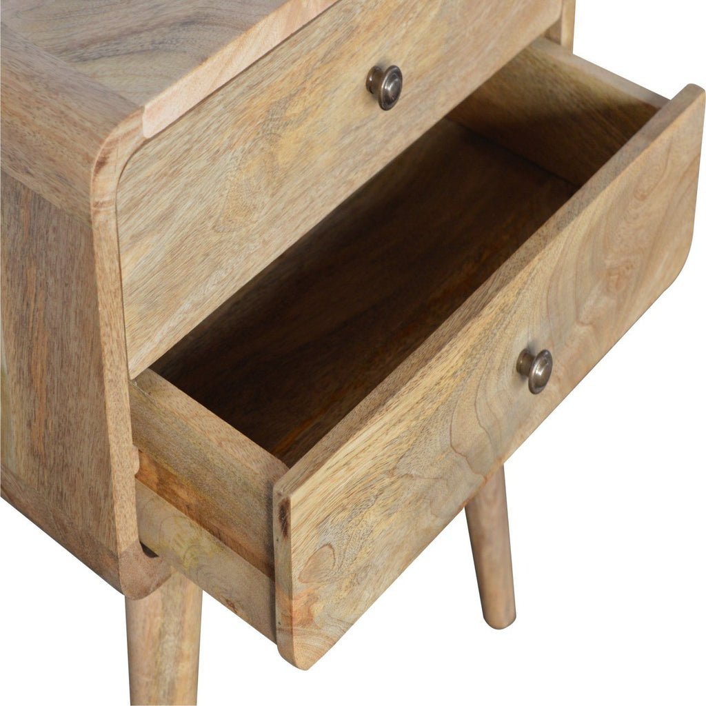 Curved Oak-ish nightstand