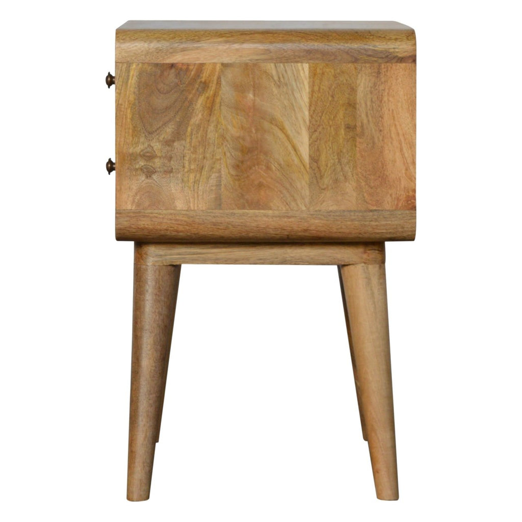 Curved Oak-ish nightstand