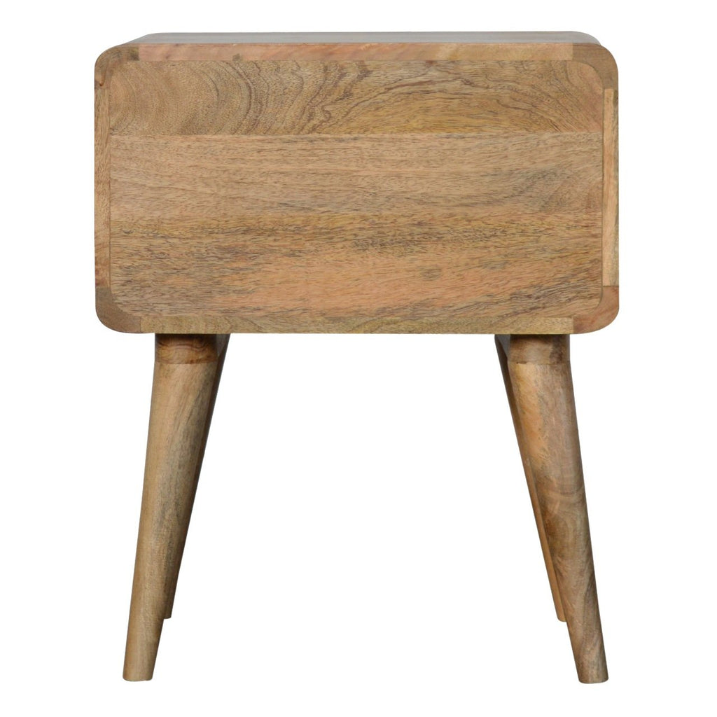 Curved Oak-ish nightstand